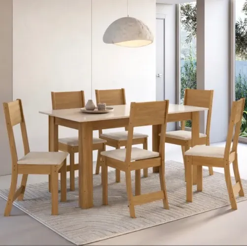 Conjunto de Jantar Viena 6 Lugares