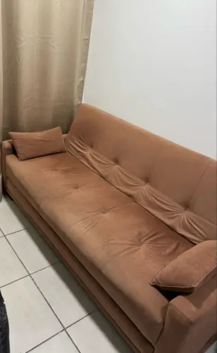Sofá 3 lugares que vira cama