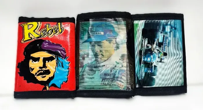 Carteiras Antigas de Velcro Holograficas Airton Senna e Che Guevara