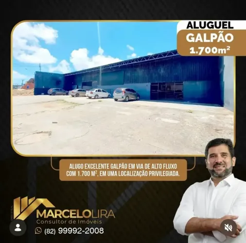 ALUGO GALPÃO COM 1.700 m² NO BARRO DURO