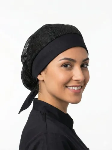 Kit com 5 toucas de redinha para cozinha, restaurante e lanchonete 