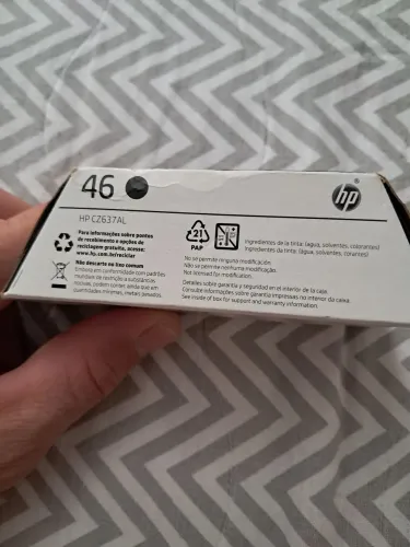 1 Cartucho HP 46 preto original lacrado