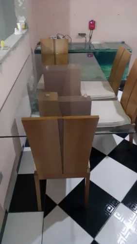 Mesa de jantar com 4 cadeiras 1.00x2.00