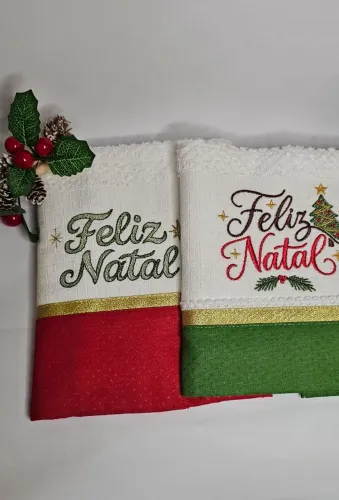 KIT PANO DE COPA NATALINO PERSONALIZADO