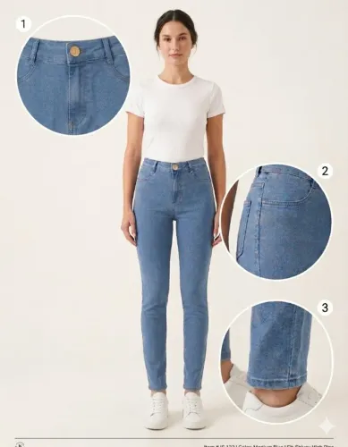 Calça Skinny Jeans Claro e Escuro com Elastano