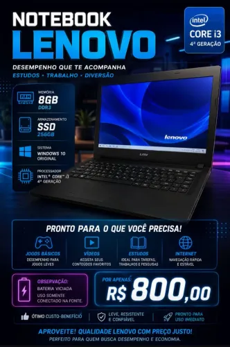 VENDO NOTEBOOK LENOVO INTEL i3