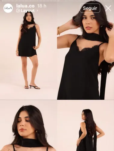 Vestido preto renda 