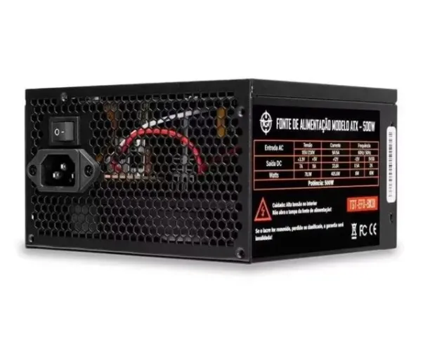 Fonte TGT Enfield, 500 W, ATX Bivolt, Preto