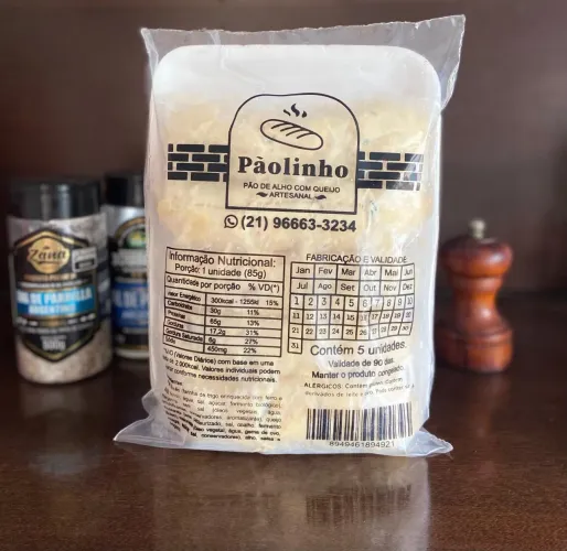 Pão de alho com queijo artesanal