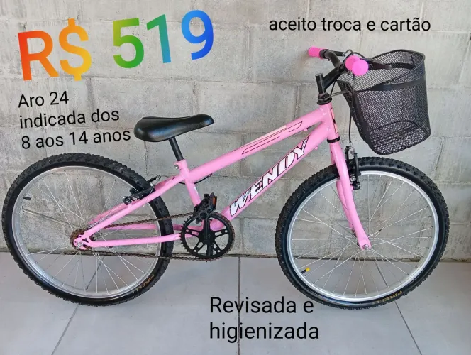 Bicicleta infantil feminina aro 24