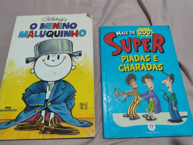 Livros Menino Maluquinho e Mais de 200 piadas e charadas 