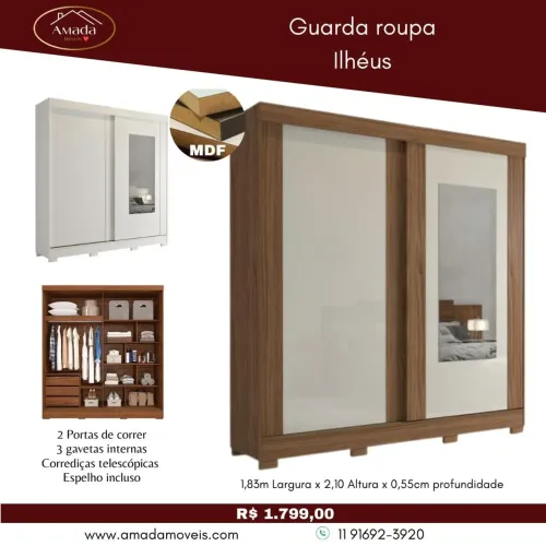 Guarda roupa ilhéus - à pronta entrega 