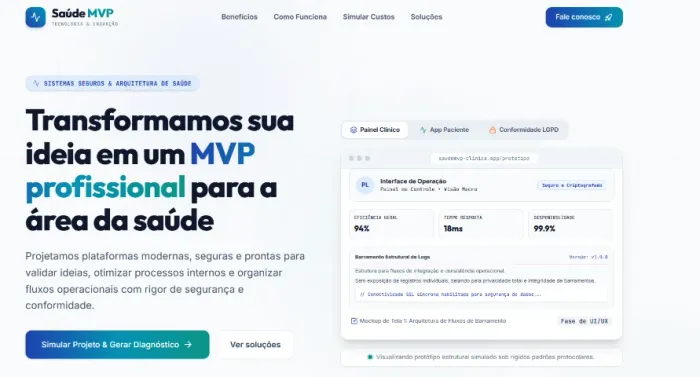 Saúde MVP: O Seu Próprio Aplicativo ou Software Médico sob Medida!
