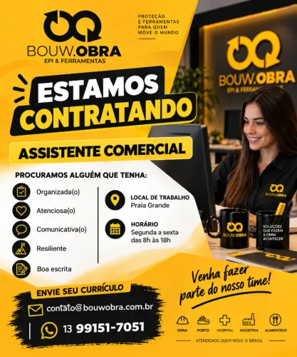 Assistente Comercial em Praia Grande - Bouw Obra