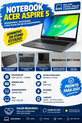 Vendo notebook Acer i5 