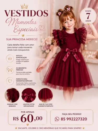 Vestido infantil importado 