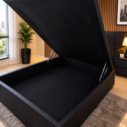 Base cama box baú casal a pronta entrega 