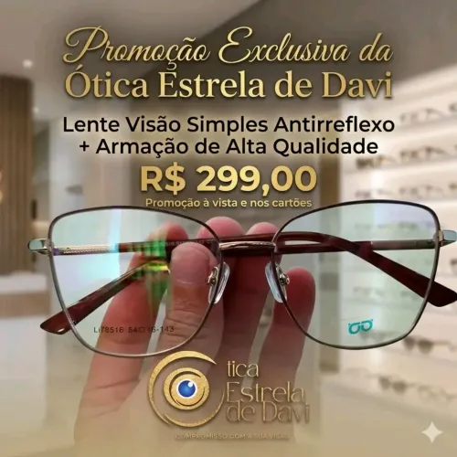 Promoção de óculos 299 óculos completo