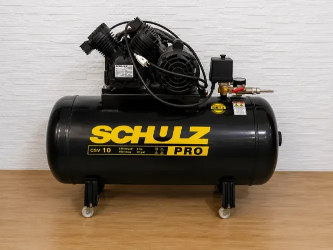 Compressor de Ar Schulz CSV10/100 - 10 Pés, 100 Litros, 220V Monofásico