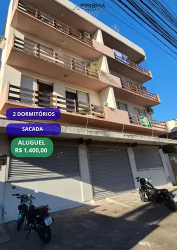 Apartamento 02 dormitórios 2 banheiros sacada e garagem Região Central-Santa Mar