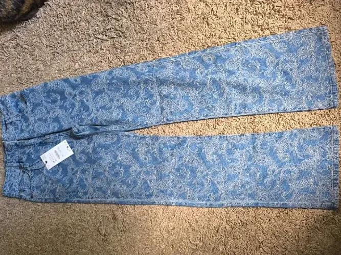 JEANS ZW COLLECTION FLARE CINTURA ALTA JACQUARD