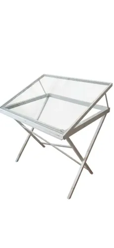 Mesa prancheta 100x80 vidro branca
