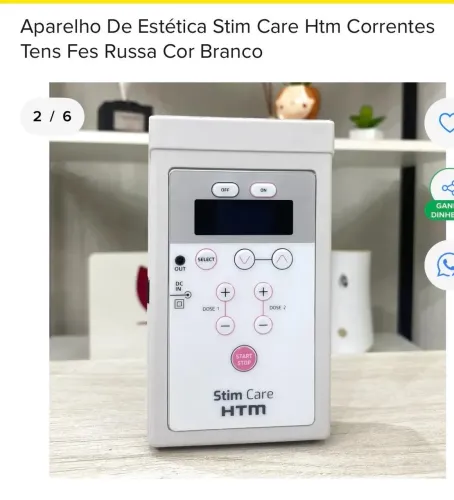 Aparelho de estética Stim Care Htm correntes tens fes russa 