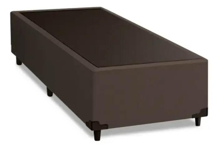 Base box solteiro marrom