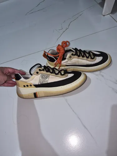 Tênis Osklen Hybrid Sprint - Original - Off-White/Preto/Laranja - Tamanho 37