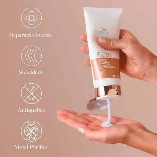 Condicionador Wella Professionals Fusion 200 ml Reconstrução Original