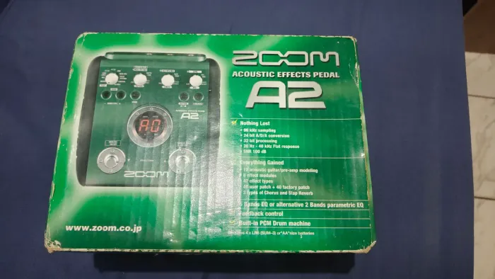 Pedaleira Zoom A2 para Violão / Acústico (Completa na Caixa + Fonte MXT)