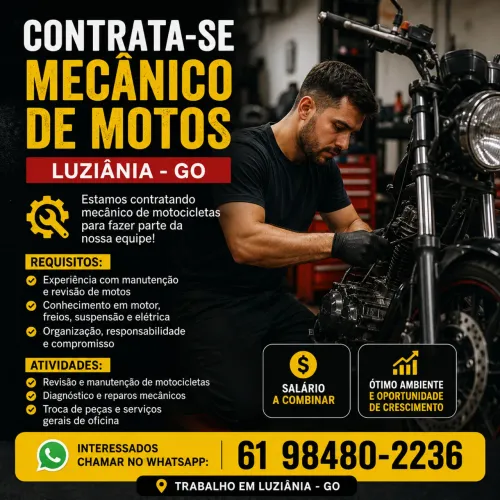 Mecânico de Motos/Luziania GO