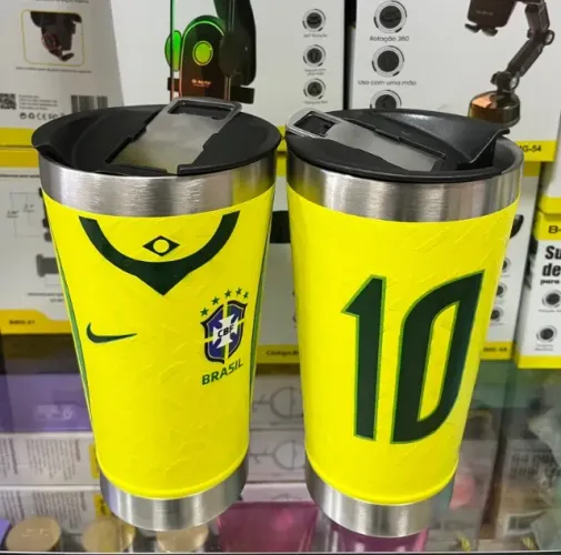 Copo Térmico Brasil 473ML com Tampa & Abridor | Atacado e Varejo