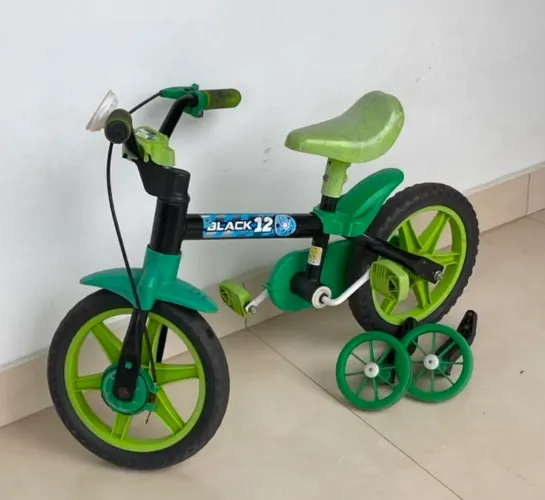 Bicicleta Infantil Aro 12 Nathor Menino Black12