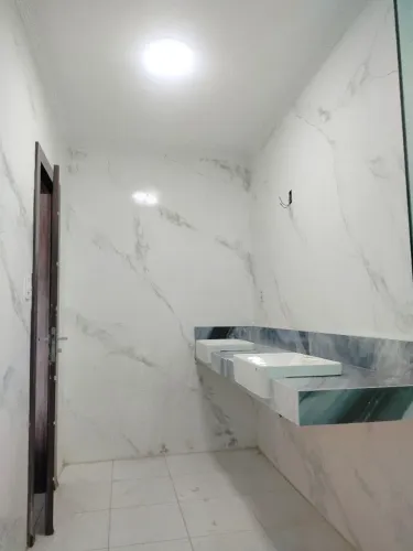 Bancada esculpida em porcelanato 