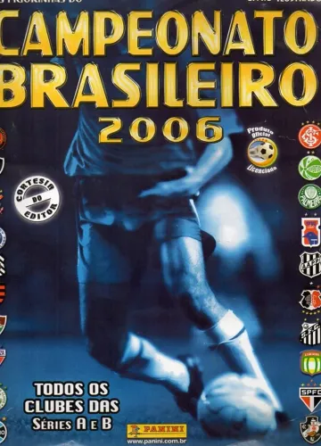 ÁLBUM BRASILEIRÃO 2006 PANINI COMPLETO. NOTA 10 ESTADO DE BANCA. RARO P/ COLECIONADOR!