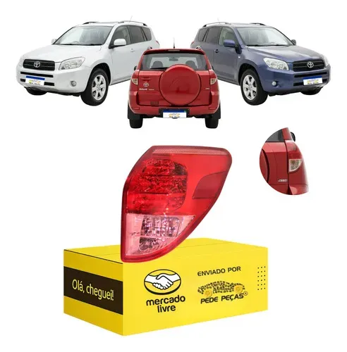 Lanterna Sinaleira Toyota Rav4 2006 2007 2008 C/led Ld Direito/passageiro Cristal