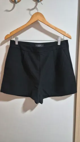 Short alfaiataria preto