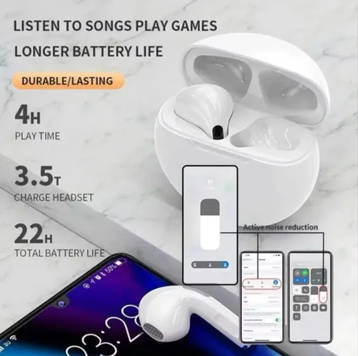 Fone de Ouvido Bluetooth Air Pro 6 TWS Lacrado