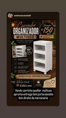 Vendo carrinho auxiliar multiuso novo apronta entrega