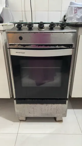 Fogão Brastemp 4 Bocas Inox com Forno - Funcionando Perfeitamente
