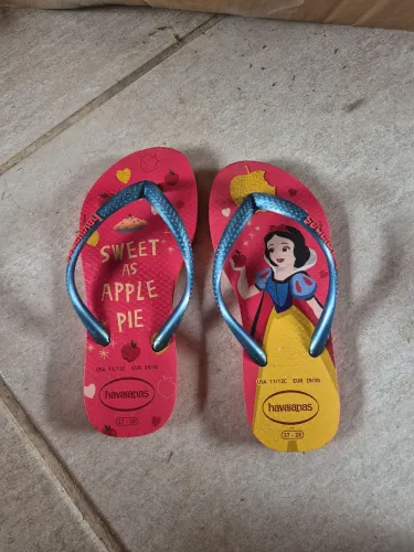 Havaianas chinelo branca de neve tam 27/28