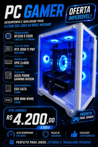 PC Gamer Ryzen 5 + RTX 3060