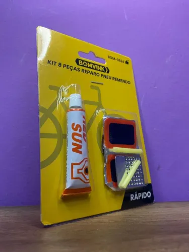 KIT 8 PEÇAS REPARO PNEU REMENDO BOM-3624 BomVink