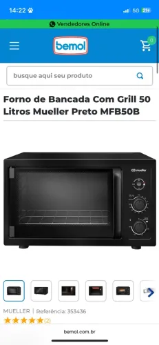 Forno elétrico MÜLLER 50litros