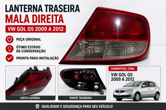 Lanterna Traseira Direita Gol G5 2009 a 2012 Original Usada