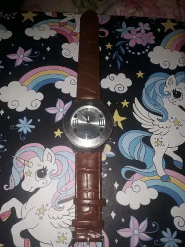 relógio swatch swiss steel back water resistant pulseira couro