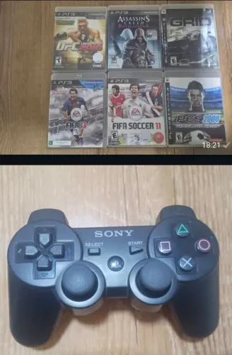 CONTROLE PS + JOGOS