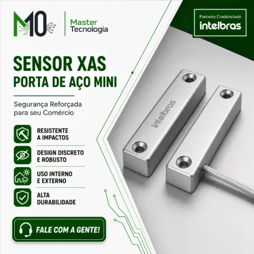 SENSOR DE ABERTURA MAGNETICO C/FIO XAS PORTA DE AÇO MINI