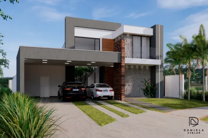 Terreno em condomínio fechado com obra residencial ja iniciada